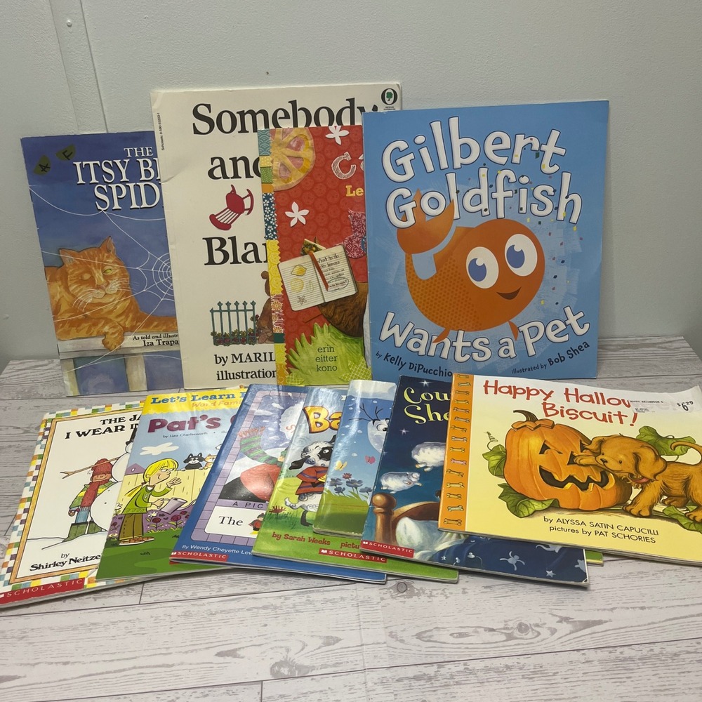 10 Childrens Picture Book Lot Scholastic Disney Frozen Biscuit Itsy Bitsy Spider